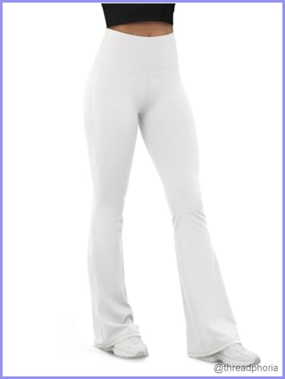 High Waist Tummy Control Bootcut Yoga Pants Flared Leggings with Pocket 31"